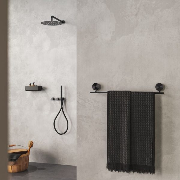 Towel rail 45 cm Brushed metal black (917207-09-45) - Image 3
