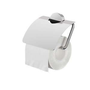 Toilet roll holder with cover Chrome (917208-02-ABS)