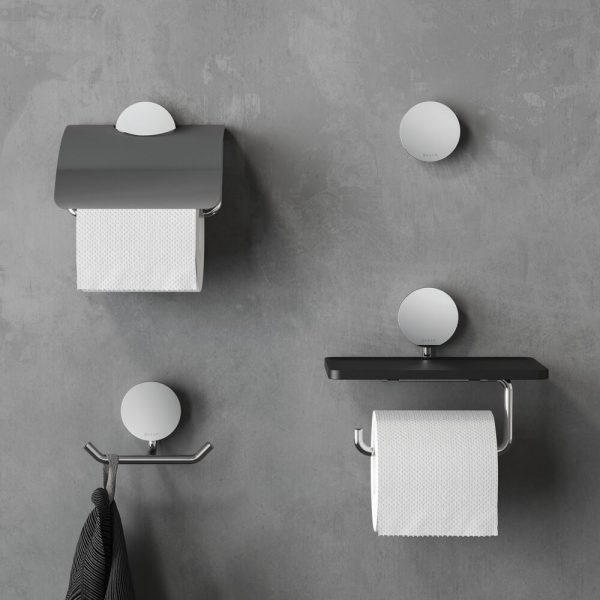 Toilet roll holder with cover Chrome (917208-02-ABS) - Image 3