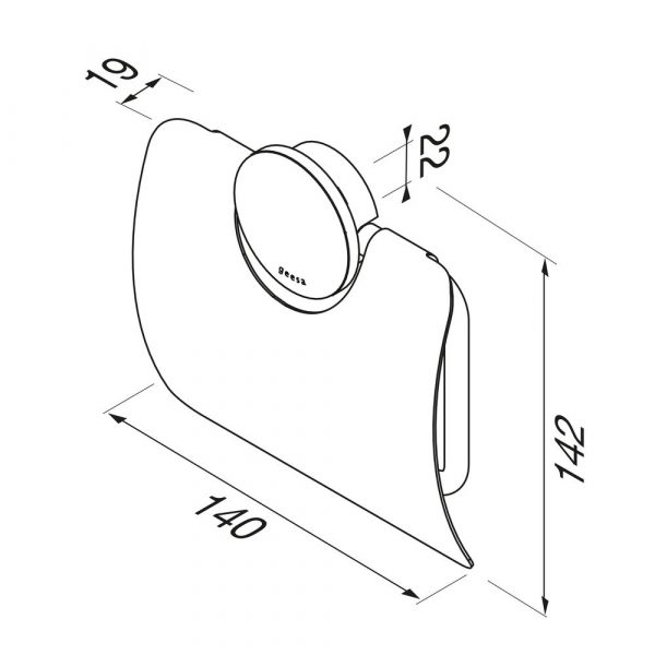 Toilet roll holder with cover Chrome (917208-02-ABS) - Image 4