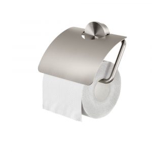 Toilet roll holder with cover Brushed stainless steel (917208-05)