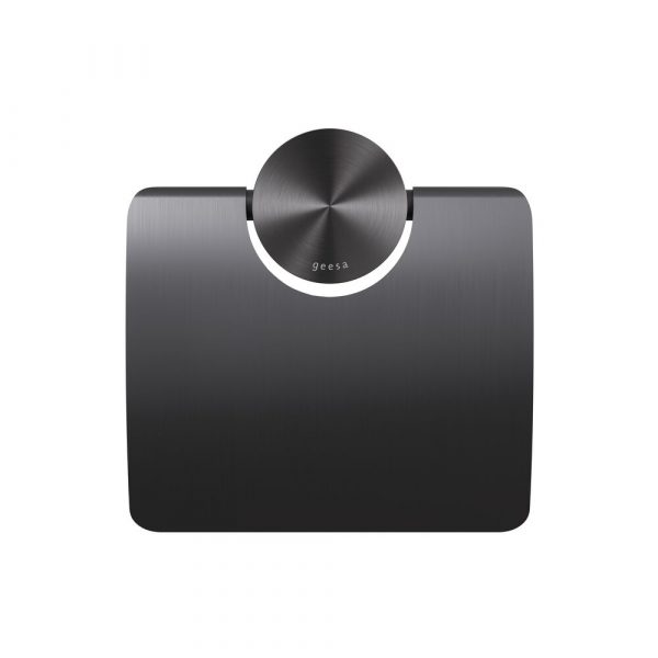 Toilet roll holder with cover Brushed metal black (917208-09) - Image 2