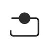 Toilet roll holder without cover Black (917209-06) - Image 2