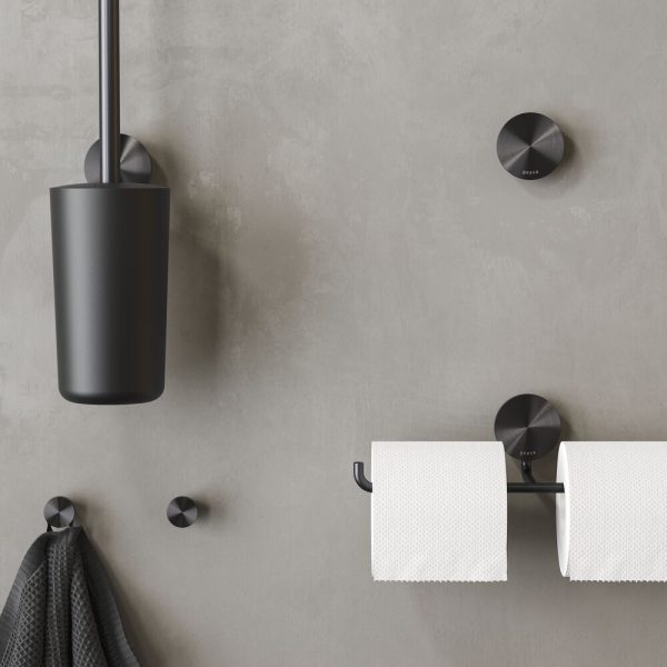 Toilet brush and holder Brushed metal black (917211-09) - Image 3