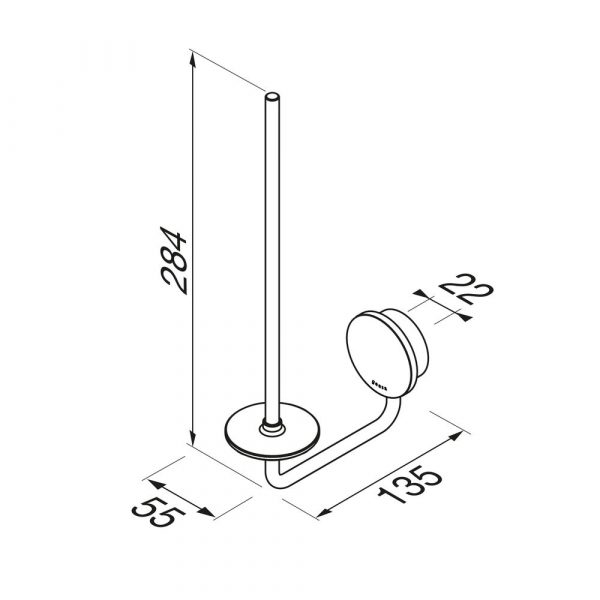 Spare toilet roll holder Brushed gold (917212-07) - Image 4