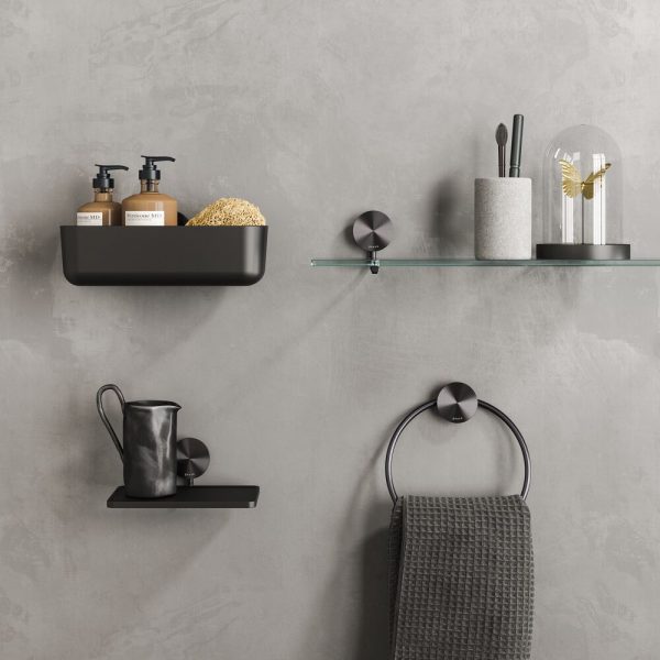 Shower basket 25 cm Brushed metal black (917214-09) - Image 3