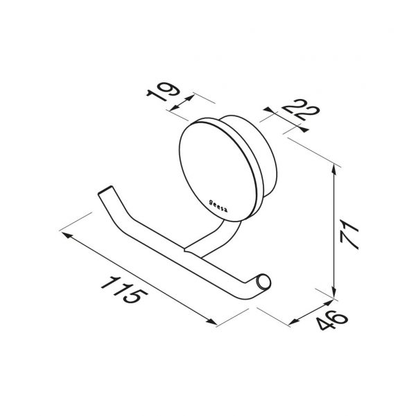 Towel hook double Chrome (917215-02-ABS) - Image 4