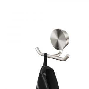 Towel hook double Brushed stainless steel (917215-05)