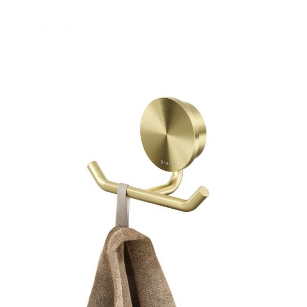 Towel hook double Brushed gold (917215-07)