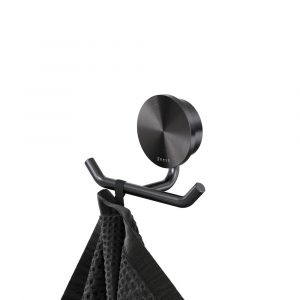 Towel hook double Brushed metal black (917215-09)