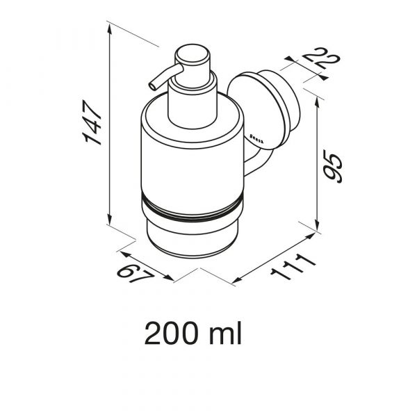 Soap dispenser 200 ml Chrome (917216-02-ABS) - Image 4