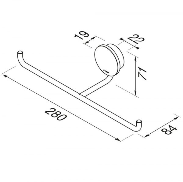 Toilet roll holder double Chrome (917218-02-ABS) - Image 4