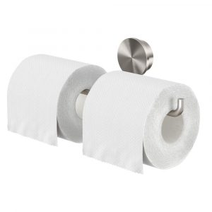 Toilet roll holder double Brushed stainless steel (917218-05)