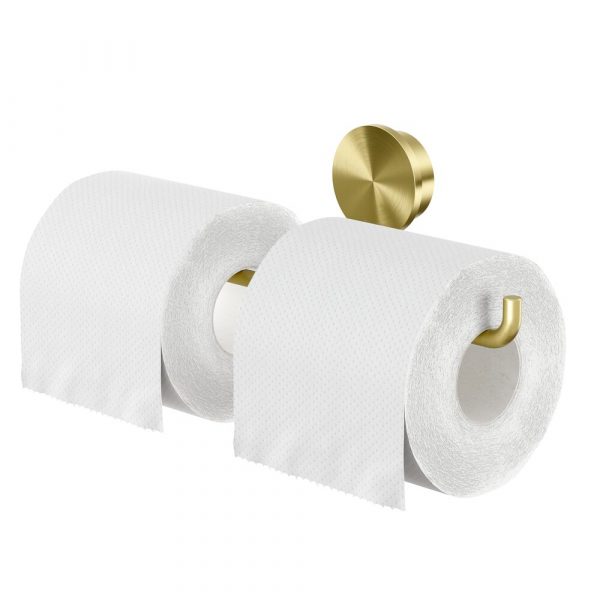 Toilet roll holder double Brushed gold (917218-07)