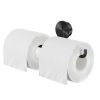 Toilet roll holder double Brushed metal black (917218-09)