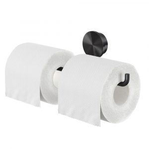 Toilet roll holder double Brushed metal black (917218-09)
