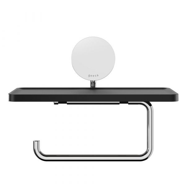Toilet roll holder with shelf Chrome (917224-02-ABS) - Image 2