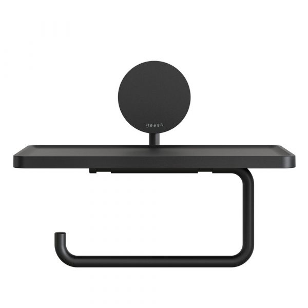 Toilet roll holder with shelf Black (917224-06) - Image 2