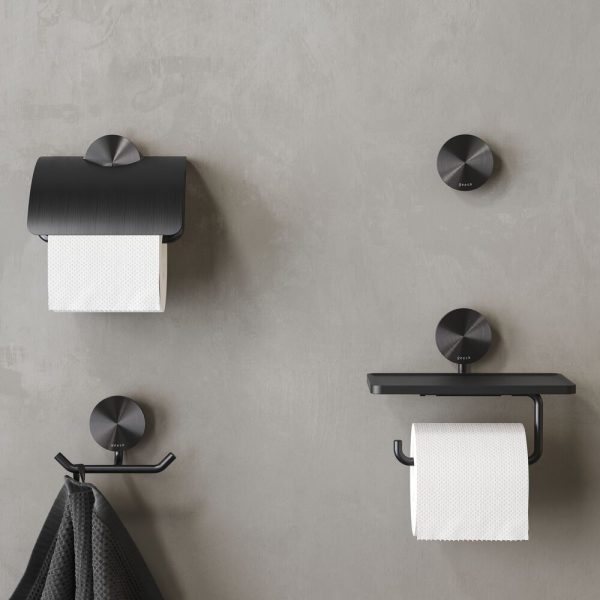 Towel hook large Brushed metal black (917245-09) - Image 2