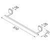 Towel rail 45 cm Chrome (917907-02-45-A) - Image 6