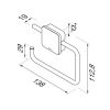 Toilet roll holder without cover Black (917909-06-A) - Image 5