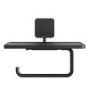 Toilet roll holder with shelf Black (917924-06-A) - Image 3