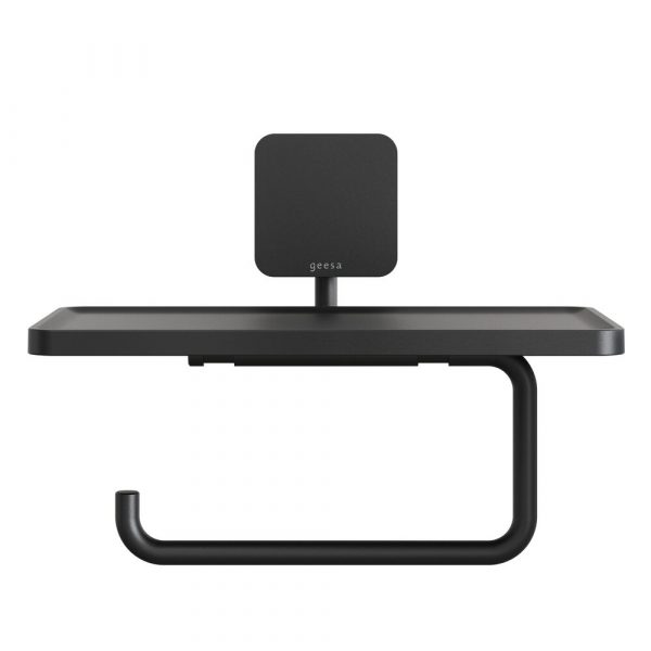 Toilet roll holder with shelf Black (917924-06-A) - Image 3