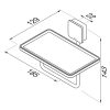 Toilet roll holder with shelf Black (917924-06-A) - Image 5
