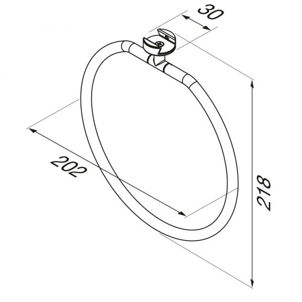 Towel ring Brushed stainless steel (918204-05) - Image 4