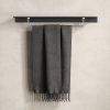 Bathroom shelf 60 cm Black with towel rail 40 cm Brushed stainless steel (918207-05-600) - Image 3