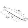 Bathroom shelf 60 cm Black with towel rail 40 cm Brushed stainless steel (918207-05-600) - Image 7