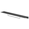 Bathroom shelf 80 cm Black with towel rail 40 cm Brushed stainless steel (918207-05-800)