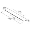 Bathroom shelf 80 cm Black with towel rail 40 cm Brushed stainless steel (918207-05-800) - Image 7