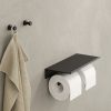 Toilet roll holder without cover double Black (918212-06) - Image 2