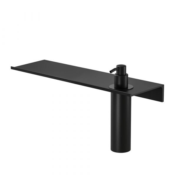 Bathroom shelf 40 cm with soap dispenser 200 ml Black (918216-06-400)
