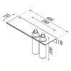 Bathroom shelf 40 cm with dispenser multi 200 ml Black (918217-06-400) - Image 3