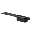 Bathroom shelf 60 cm with shower basket 23 cm Black (918220-06-600)