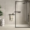 Bathroom shelf 60 cm with shower basket 23 cm Black (918220-06-600) - Image 3