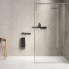 Bathroom shelf 60 cm with shower basket 23 cm Black (918220-06-600) - Image 4