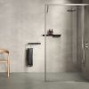 Bathroom shelf 60 cm with shower basket 23 cm Black (918220-06-600) - Image 5