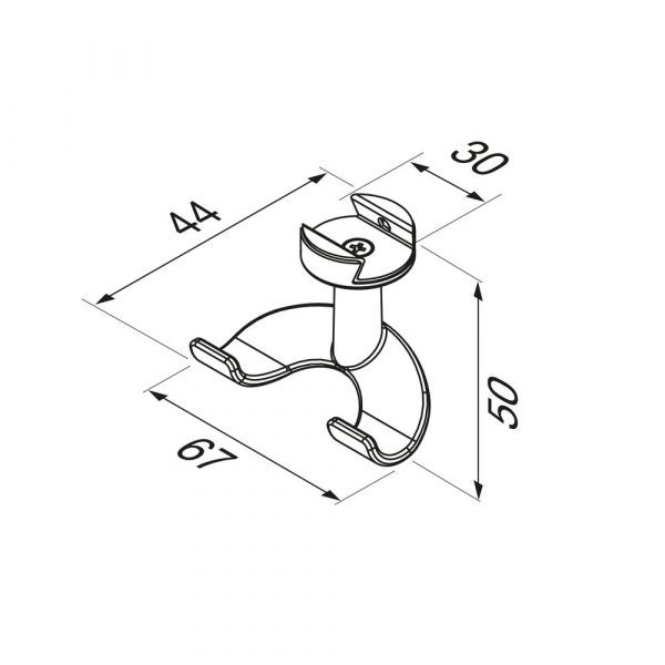 Hook for wiper Black (918266-06) - Image 3