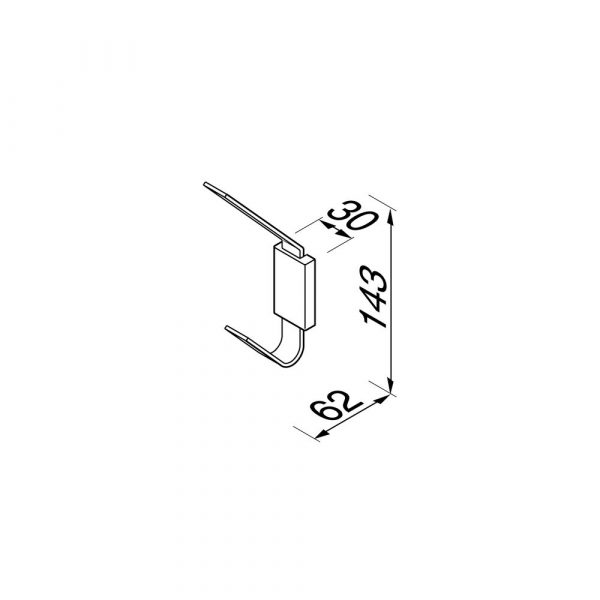 Towel hook double Black (918415-06) - Image 5