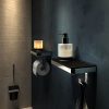 Soap dispenser 200 ml with shelf and towel hook Black / Chrome (918816-02-06) - Image 4