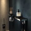 Soap dispenser 200 ml with shelf and towel hook Black / Chrome (918816-02-06) - Image 5