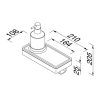 Soap dispenser 200 ml with shelf and towel hook Black / Chrome (918816-02-06) - Image 6