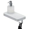 Soap dispenser 200 ml with shelf and towel hook White / Chrome (918816-02)