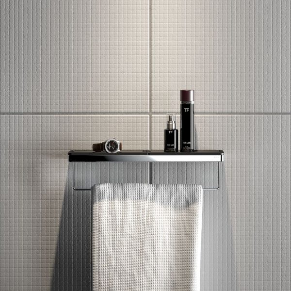 Towel rail with shelf 40 cm Black / Chrome (918853-02-06-420) - Image 3