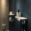 Toilet roll holder with shelf and (LED light) holder White / Chrome (918889-02) - Image 3