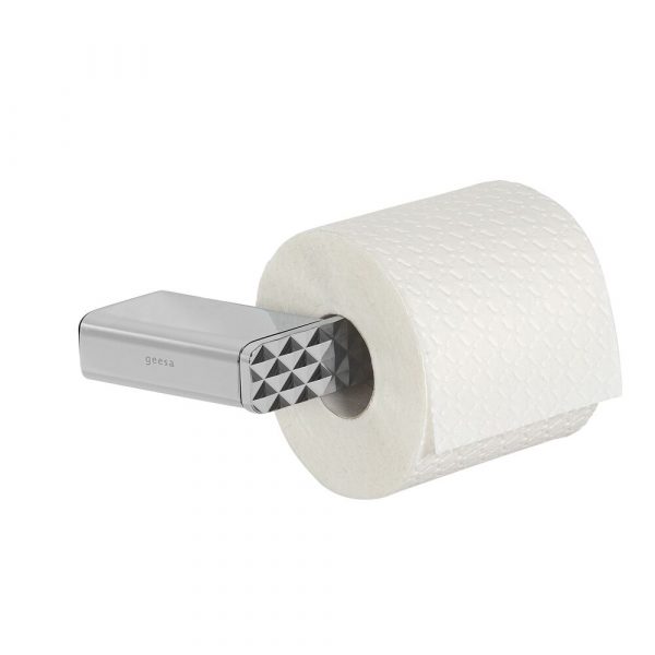 Toilet roll holder without cover with diamond pattern Chrome (right-handed) (919909-02-R-91)