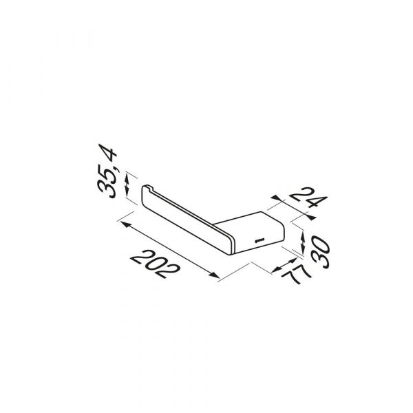 Toilet roll holder without cover Black (left-handed) (919909-06-L) - Image 4